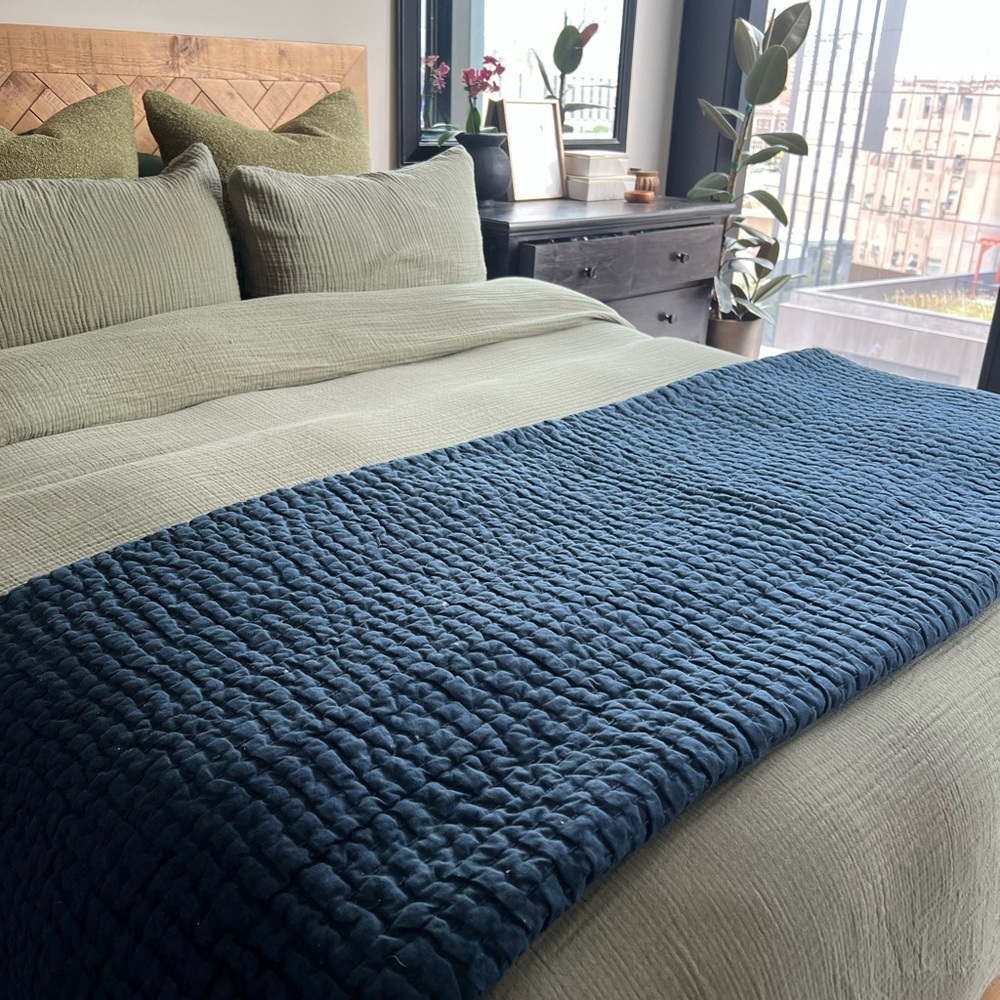Pottery Barn Navy Quilt Queen/Full